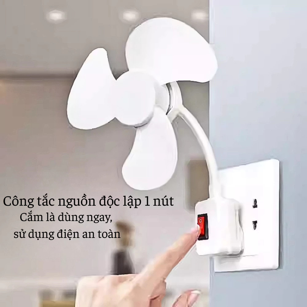 Quạt Trần Mini Kèm Phích Cắm Trực Tiếp – Quạt Trần Mini 3 Cánh Làm Mát Phòng, Quạt Tiết Kiệm Điện Cho Phòng
