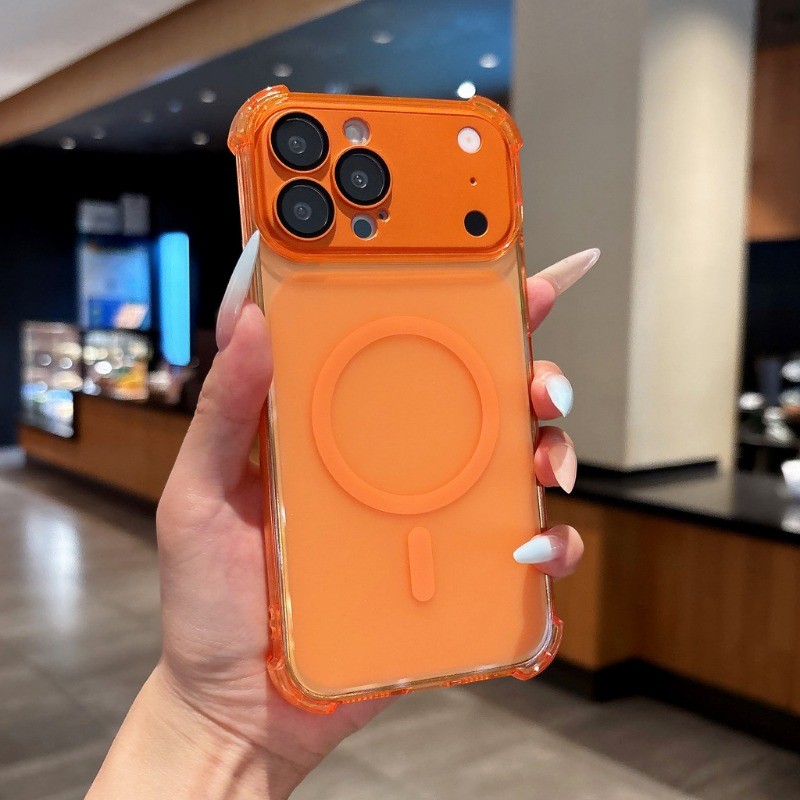 Ốp điện thoại màu tím bốn góc không từ tính Thích hợp cho iPhone 17 16 15 14 13 12 11 Pro Max Ốp lưng
