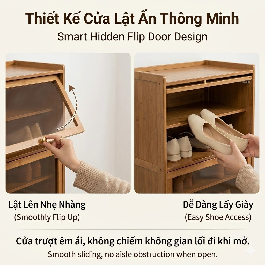 Tủ Giày 6 Ngăn Bằng Acrylic Dung Lượng Lớn Đựng Được Nhiều Giày Cho Cặp Đôi Hoặc Nhóm Bạn Ở Chung