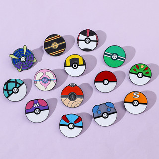 14 Chiếc Pokemon Poke Bóng Hợp Kim Men Pin Dễ Thương Yêu Tinh Trứng Huy Hiệu Chân Cho Ba Lô & Quần Áo