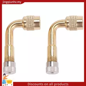 2 Chiếc Van Nối Dài Van Nối Dài Adapter Lốp 90 Độ Bent Kim Loại Góc Cho Xe Đạp Xe Máy Xe Tay Ga