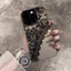 Ốp Điện Thoại Họa Tiết Màu Đen Thích Hợp Cho iPhone17promax Phong Cách Tối Thích Hợp Cho iphone16pro Phong Cách Mới 15 Ren 14 Niche 13 Cao Cấp Chống Sốc