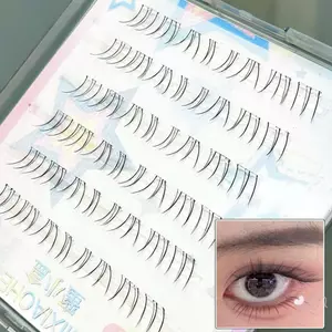 Phần mở rộng mi giả trong suốt 0,05mm Sợi mỏng Cụm riêng lẻ cho vẻ ngoài tự nhiên C Curl Đen 7-8mm Chiều dài hỗn hợp