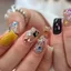 GILL Trang trí móng nghệ thuật chấm bi lấp lánh, Phụ kiện móng 12 ô đa sắc, Charms tối giản tự làm cho salon