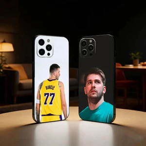 Ốp điện thoại TP-1 Basketball L-Luka D-Doncic 77 cho iPhone17,16,15,14,13,12 Plus, Max Soft Silicone Black Cover