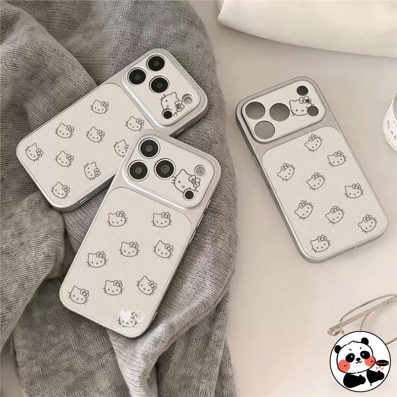 Ốp Điện Thoại Da Mèo Kitty Dễ Thương Cho Redmi Note 15 14 14S SE 13 12 Turbo 11 Pro Plus 11T 11S 10 Pro Turbo 5 Max 4 A4 A3 Pro 5G 4G Vỏ Bạc ins Phong Cách Hoạt Hình Vỏ Mềm
