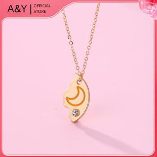 A & Y Mặt Dây Chuyền Mặt Trời và Trăng Sao - Quà Tặng BFF Thời Trang