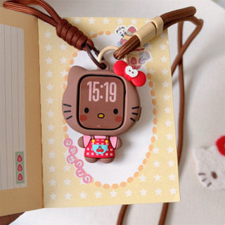 Vỏ bảo vệ silicon Cherry Hello Kitty Dây đeo đồng hồ Thích hợp cho smartwatch S11 10 9 8 ULTRA 7 6 5 4 SE 3 2 1 Kích thước 38mm40mm41mm42mm44mm45mm49mm