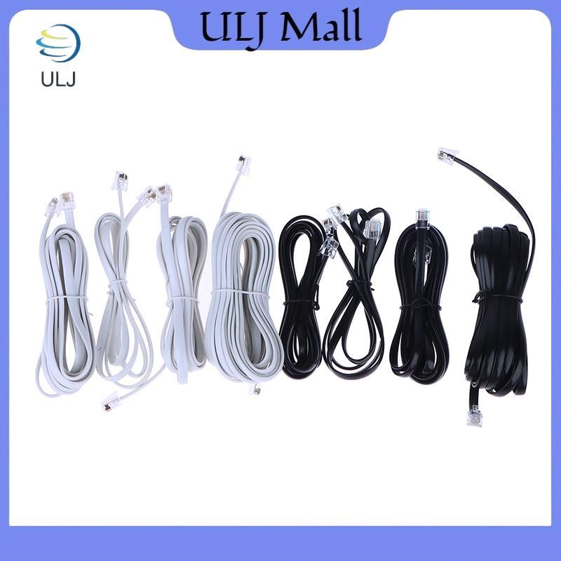 Cáp dữ liệu ULJ RJ12 6P6C 1 / 2 / 3 / 5m, Dây dữ liệu mô-đun nam sang nam Dây thẳng Pinout Điện thoại cầm tay Cáp nối dài bằng giọng nói.