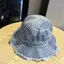 Mũ Retro Frayed Cowboy Bucket Chất Lượng Cao, Chống Nắng, Phù Hợp Mặt Nhỏ Cho Xuân Hè