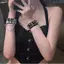 Vòng Tay Punk Gothic Đầu Lâu Da PU và Kim Loại cho Nam Nữ