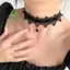 Mới - Trang sức ren hoa Gothicpunk cho nữ với cổ nhung và chocker giọt nước