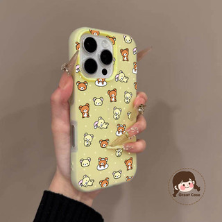 Ốp Điện Thoại Màu Kẹo Rilakkuma Dễ Thương Cho iTel City 200 100 A200 A90 A80 A70 A60 A60S A56 Pro A50C A06 A05S A04 Vỏ Chấm Đơn Giản Chống Rơi 2 in1 Bìa Cứng