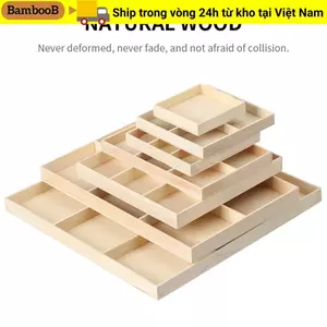 BAMBOOB Chậu Hoa Khay Gỗ Dụng Cụ Mỹ Phẩm Lưu Trữ Trang Sức Hiển Thị Pallet Chia Ngăn Kéo Để Bàn Sắp Xếp