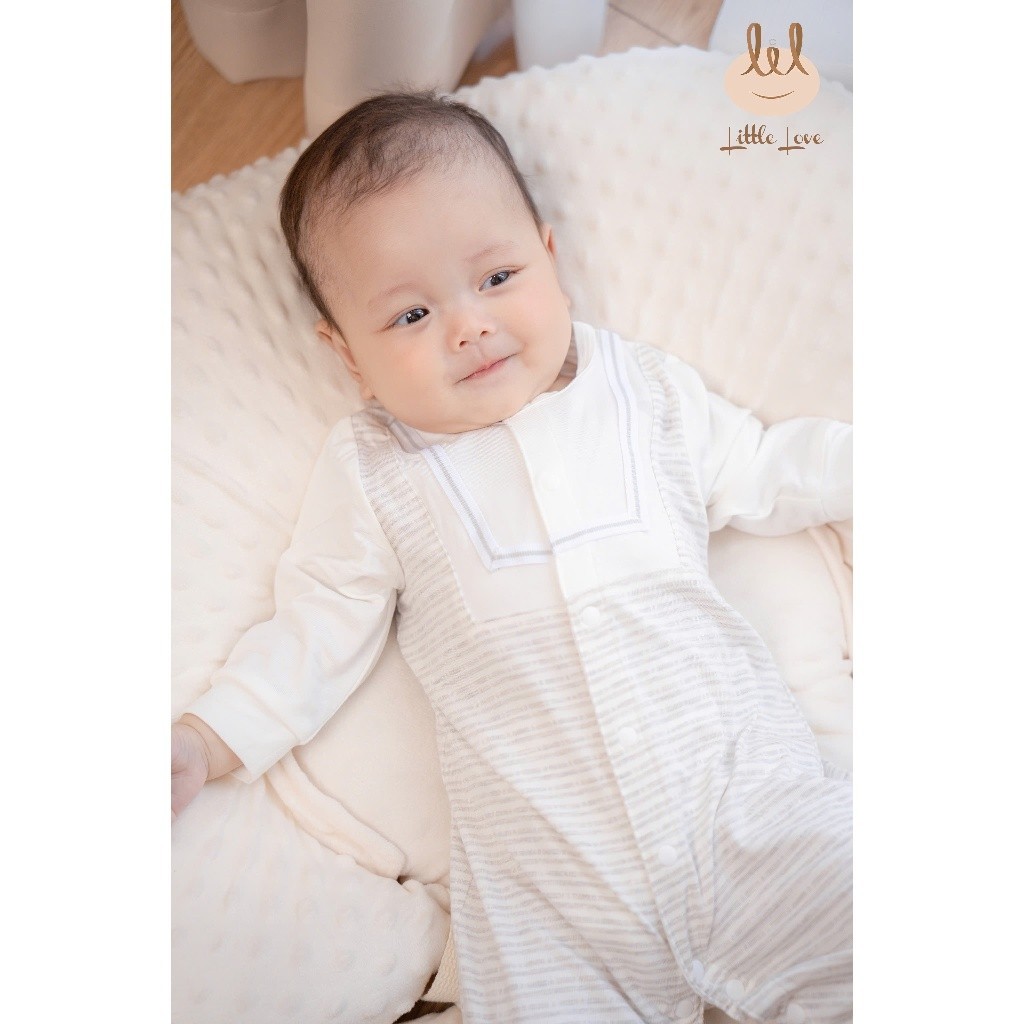Bộ Body sơ sinh Vải petit [ Mềm, mỏng, mát thấm hút co dãn siêu tốt] dành cho bé Lil Little Love (DBD16)