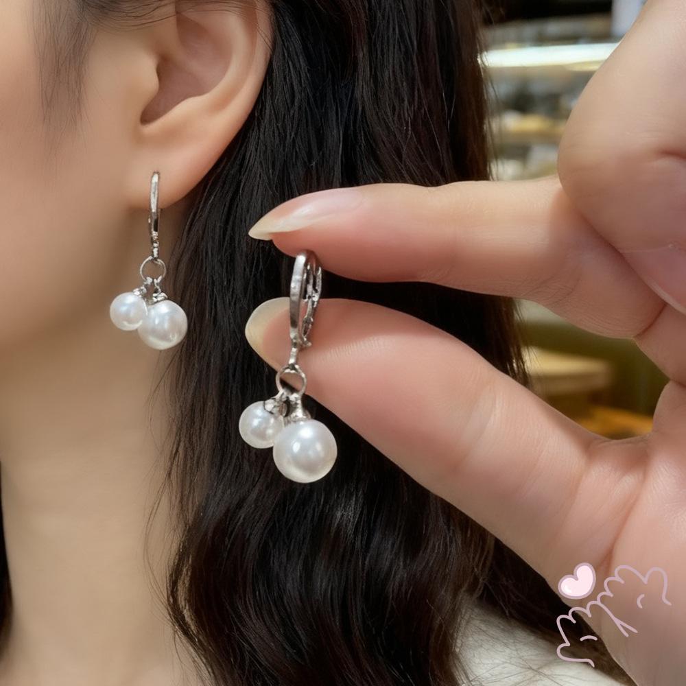Bông tai ngọc trai phong cách châu Âu, trang sức thời trang cho mọi ngày