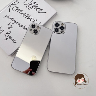 Ốp Điện Thoại Gương Phong Cách Hàn Quốc Cho Huawei Nova 14 13 13i 12i 11i Y91 Y90 Y72 Y70 Y61 12 11 10 9 8 7 6 5 5i Pro SE Vỏ Gương Trang Điểm Bạc Vỏ Bảo Vệ Ống Kính Đơn Giản Dễ Thương