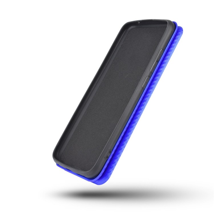 Bán Chạy Cho LG Wing 5G Kết Cấu Sợi Carbon Ngang Lật TPU + PC + Vỏ Da PU Có Khe Cắm Thẻ