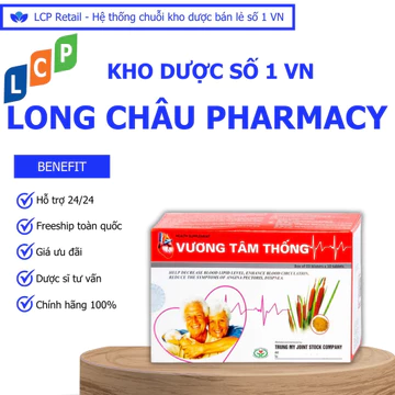 Viên nén Vương Tâm Thống Hồng Bàng hỗ trợ giảm mỡ máu, tăng cường tuần hoàn tim mạch (3 vỉ x10 viên)