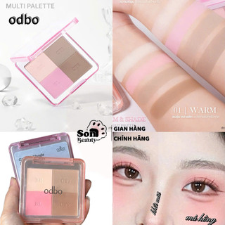 [Ảnh thật] [Ảnh thật] ODBO  Bảng phấn khối và má hồng 2in1 ODBO tạo khối mũi mặ má hồng tiện gọn tiết kiệm OD1331