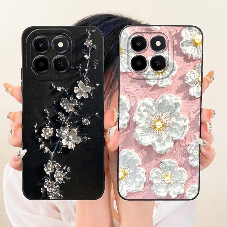 Dành Cho Honor X6C X6B X6A 4G Ốp lưng Hoa Cúc Hoa Bướm Nơ Họa Tiết Vỏ Mềm Silicon Lỏng Chống Sốc Ốp Lưng