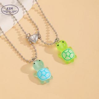 KBM Dạ Quang Rùa Trái Tim - Bộ Mặt Dây Chuyền Cho Nam và Nữ, Phù Hợp Làm Quà Tặng và Dự Tiệc