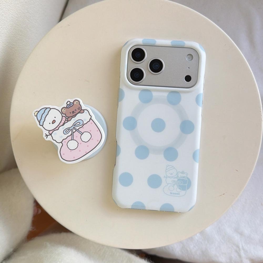 Ốp Lưng Cứng Tương Thích Với iPhone 13 14 14Pro 14ProMax 15 15Pro 15ProMax 16 16Pro 16ProMax 17 17Pro 17ProMax Ốp Nam Châm Họa Tiết Điểm Sóng Xanh