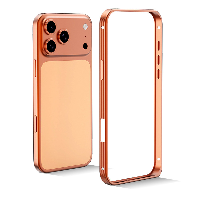 Kim Loại Mới Chống Trượt Viền Khóa Tản Nhiệt Ốp Lưng Điện Thoại iPhone 17 Pro Max 15 14 13 16 Pro Max Trần Điện Thoại Cảm Thấy Khung