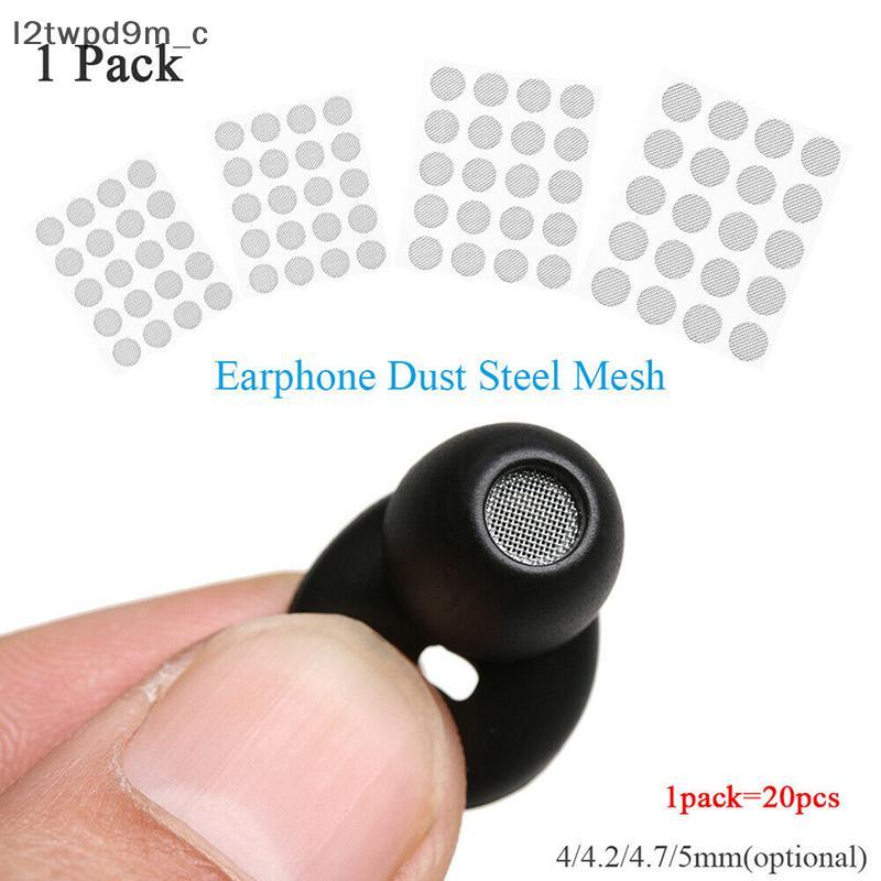 Lưới Chắn Bụi Tai Nghe Bằng Thép Cao Cấp 4mm 4.2mm 4.7mm 5mm Set 20 Miếng Màng Lưới Chống Bụi Phụ Kiện DIY Tai Nghe