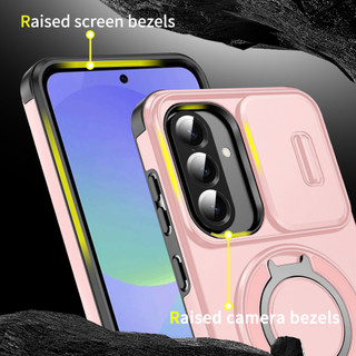 Cửa Sổ Trượt Từ Giá Đỡ Ốp Lưng Điện Thoại Samsung Galaxy A56 A55 A54 A36 A35 A26 A25 A23 A17 A16 A15 A14 A13 A07 A06 S25 S24 S23 S22 S21 S20 Plus Ultra FE S25 Edge 5G 4G