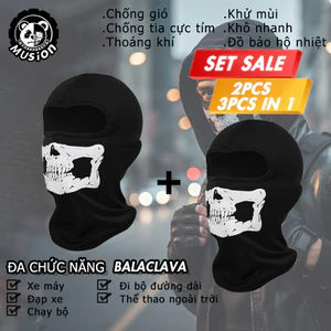 Mặt nạ full-face Skull Balaclava thoáng khí cho xe máy và thể thao ngoài trời, chống tia UV