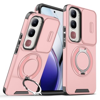 Ốp Cho Vivo Y31 Y21D VivoY31 VivoY21D 5G 4G Trượt Ống Kính Máy Ảnh Giáp Chống Sốc Ốp Điện Thoại Stent Đẩy Bảo Vệ Ống Kính Máy Ảnh Ốp Lưng Cứng Giá Đỡ Vòng Từ Tính Dễ Thương