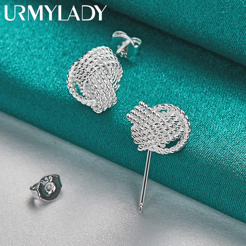 URMYLADY Thắt lưng và bông tai bạc 925 cho nữ, phù hợp cưới hỏi