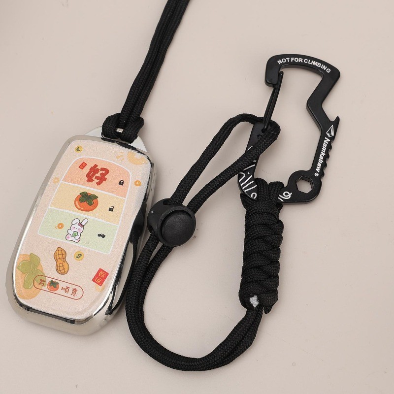 [H & L] Bộ móc Carabiner cắm trại 1 / 2 / 4 | Dây chống thất lạc có thiết kế dây đeo cổ tay| Bánh răng hợp kim nhôm di động bằng Polypropylen để đi bộ đường dài / câu cá|2 màu