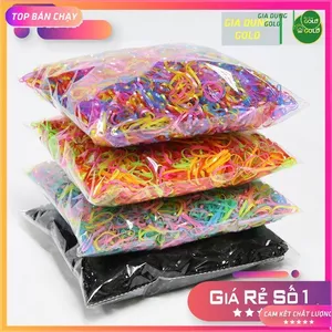 { GIÁ SỈ } Gói 100g chun buộc tóc màu đen, Nhiều Màu bản Chun To