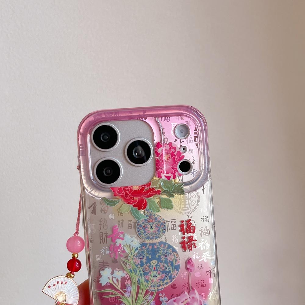 Ốp Lưng Cứng Tương Thích Với iPhone 13 14 14Pro 14ProMax 15 15Pro 15ProMax 16 16Pro 16ProMax 17 17Pro 17ProMax Ốp Họa Tiết Phong Cách Trung Hoa