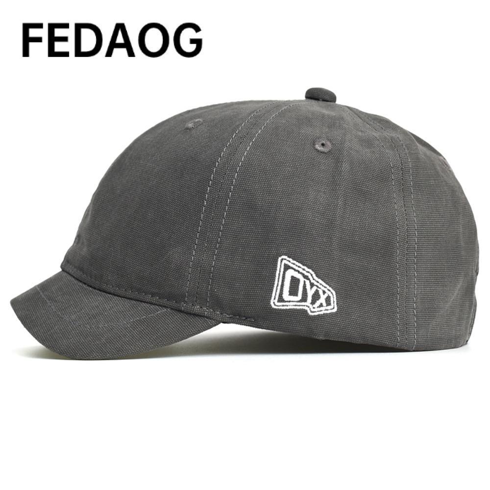 Mũ bóng chày FEDAOG phong cách Trucker, chất liệu cotton với vành ngắn
