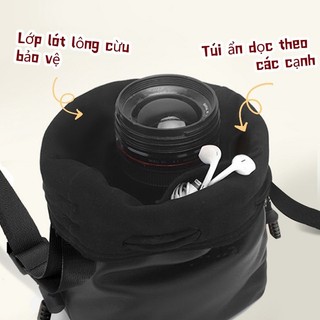 Túi Bảo Vệ Máy ảnh Dành Cho Máy ảnh Mirrorless Và DSLR, Chống Xước, Chống Bụi, Thiết Kế Dây Rút