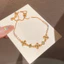 Vòng Tay Nữ Màu Vàng với Hoa Cubic Zirconia và Ngọc Trai, Có Thể Điều Chỉnh - Phù Hợp Cho Ngày Thường và Tiệc Tối