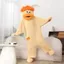 Bộ đồ ngủ có mũ trùm đầu OUSXA, Làm dày kết cấu sang trọng Bộ đồ ngủ Onesie miệng lớn, Bộ đồ ngủ lông cừu san hô mềm mại hoạt hình Unisex