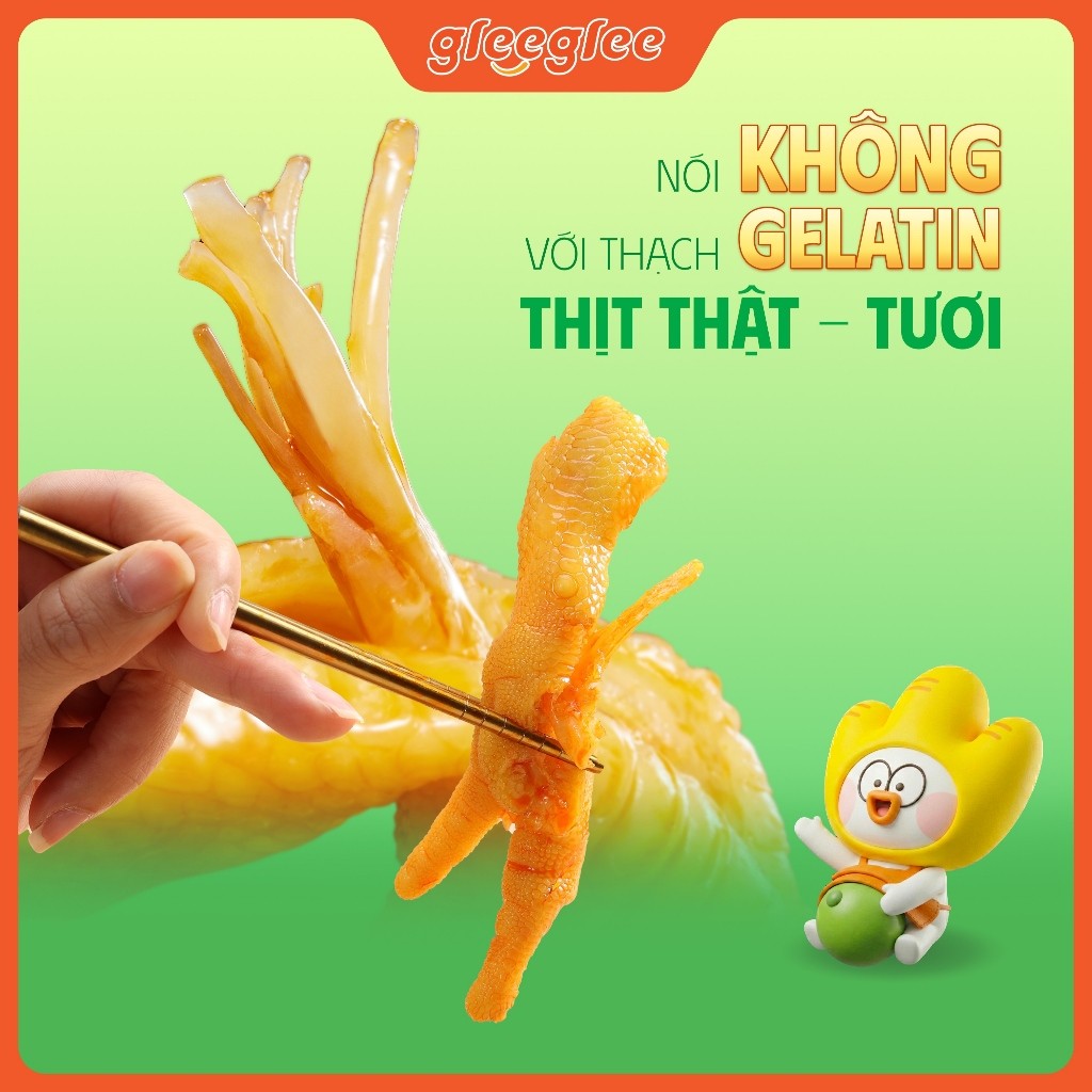 Combo Chân Gà Rút Xương GleeGlee VỊ TIÊU XANH 21g Cay Tê Thơm Chắc Thịt Sạch Xương, Chuẩn ISO 22000