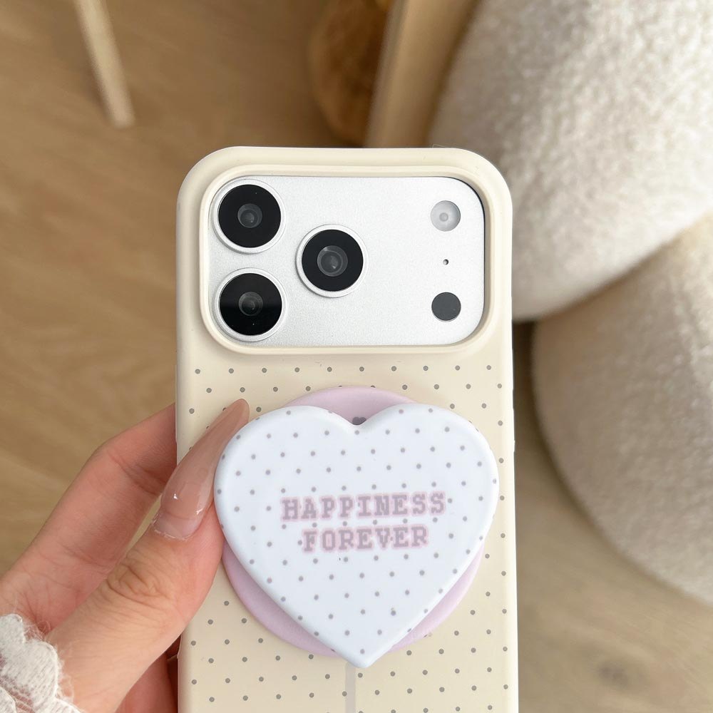 Ốp lưng TPU Tương thích với iPhone 13 14 14Pro 14ProMax 15 15Pro 15ProMax 16 16Pro 16ProMax 17 17Pro 17ProMax Vỏ nam châm họa tiết chấm bi màu trắng