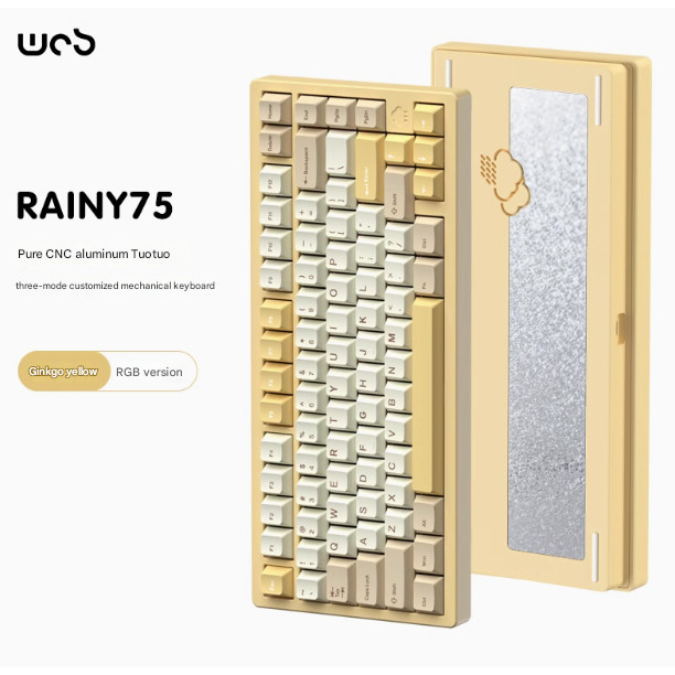 Rainy 75 - Bàn phím cơ RAINY75 Kết Nối 3 Mode, Full Nhôm, Led RGB | BigBuy360 - bigbuy360.vn