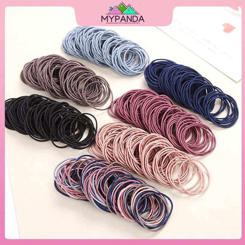 MYPANDA Scrunchies - 100 Dây Cao Su Co Giãn Cho Bé Gái, Phù Hợp Để Quấn Tóc và Làm Đuôi Ngựa