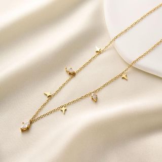 [Không han rỉ] Dây chuyền titan thiết kế trẻ trung thanh lịch cho nữ, thời trang phụ kiện cho nữ