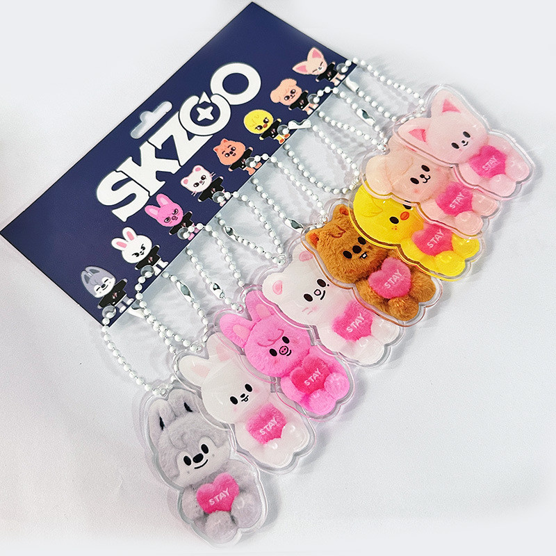 8 Cái / lốc Kpop Idol Stray Kids SKZOO Móc Khóa Acrylic Móc Khóa