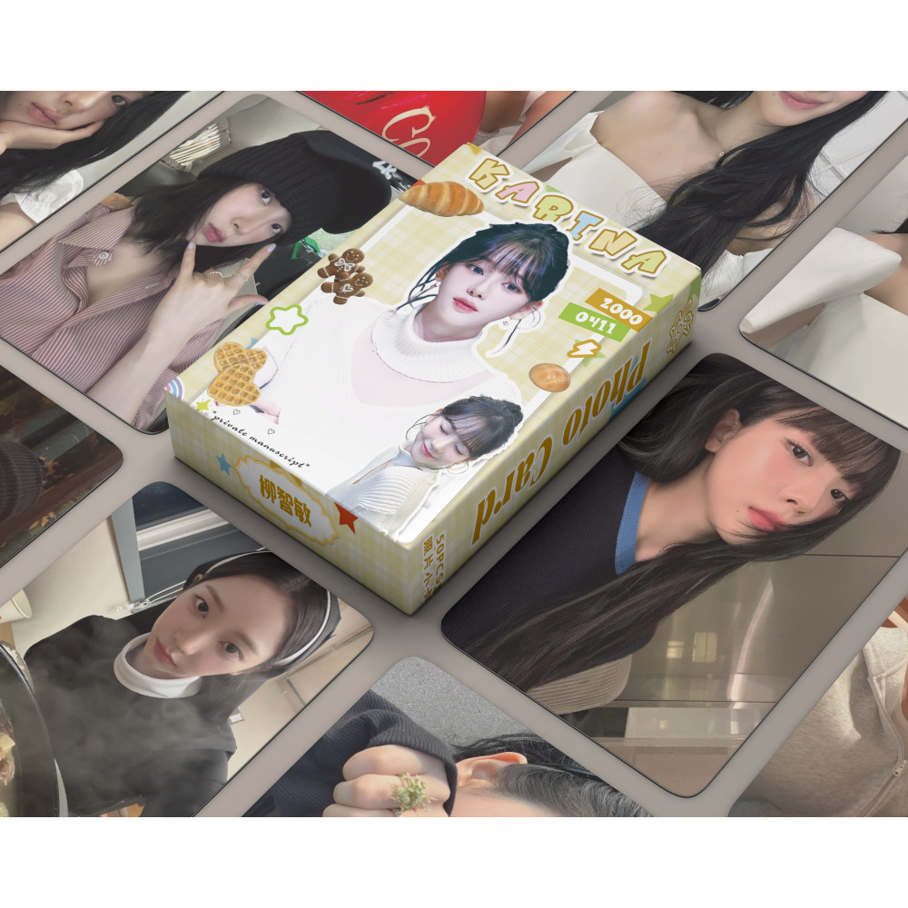 50-60 Cái / hộp Photocards Laser Hình ba chiều Lomo Cards KARINANINGING ĐÔNG GISELLE SOLO Bưu thiếp Kpop YM