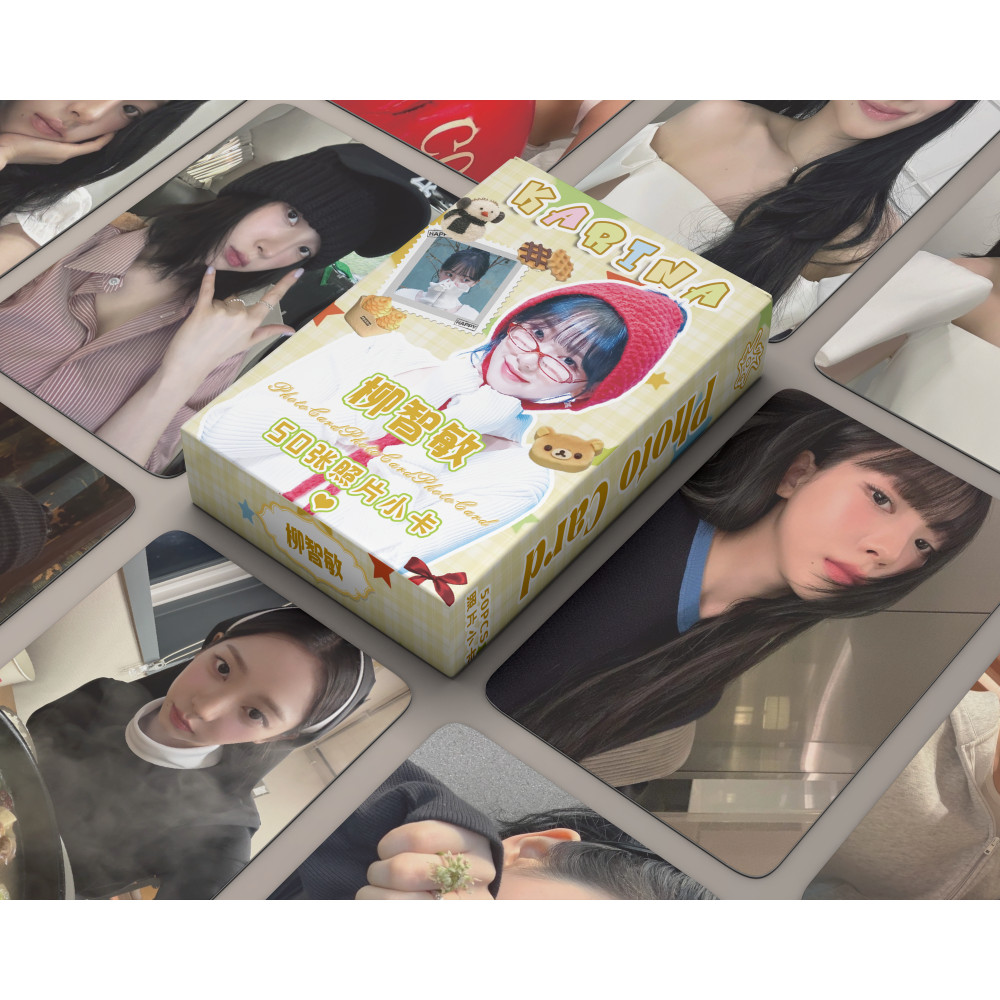 50-60 Cái / hộp Photocards Laser Hình ba chiều Lomo Cards KARINANINGING ĐÔNG GISELLE SOLO Bưu thiếp Kpop YM