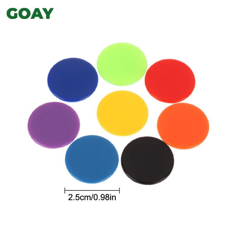 GOAY 100 Cái 25MM Montessori Học Tập Giáo Dục Toán Đồ Chơi Nhựa Poker Chip Bingo Chip Đánh Dấu Token Câu Lạc Bộ Gia Đình Đảng Đếm Đồ Chơi VN