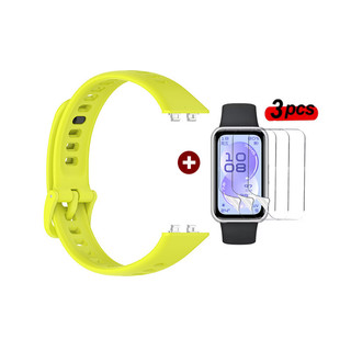 Dành Cho Huawei Band 11 / 11Pro 2in1 Dây Đeo Silicon Thể Thao + 3 Miếng Dán Bảo Vệ Màn Hình HD Chống Trầy Xước